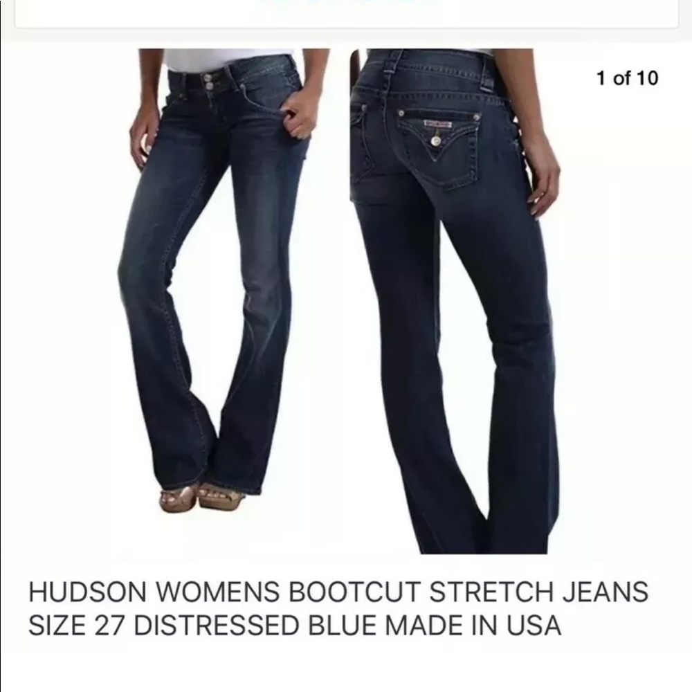 Hudson Women's Jeans Bootcut Size 27 Flare Denim Blue Pants Made in USA - Picture 6 of 8